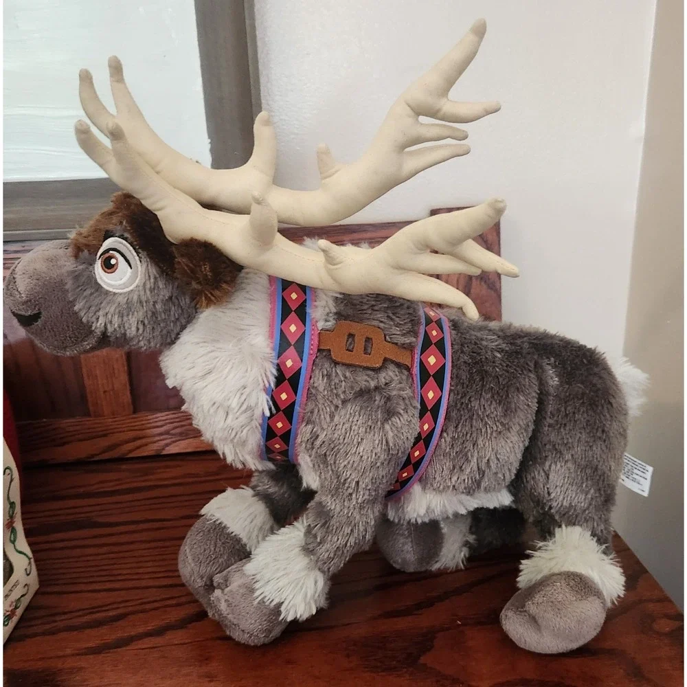 Disney Parks Frozen Sven‎ Grey Reindeer Sitting Plush 11 inch